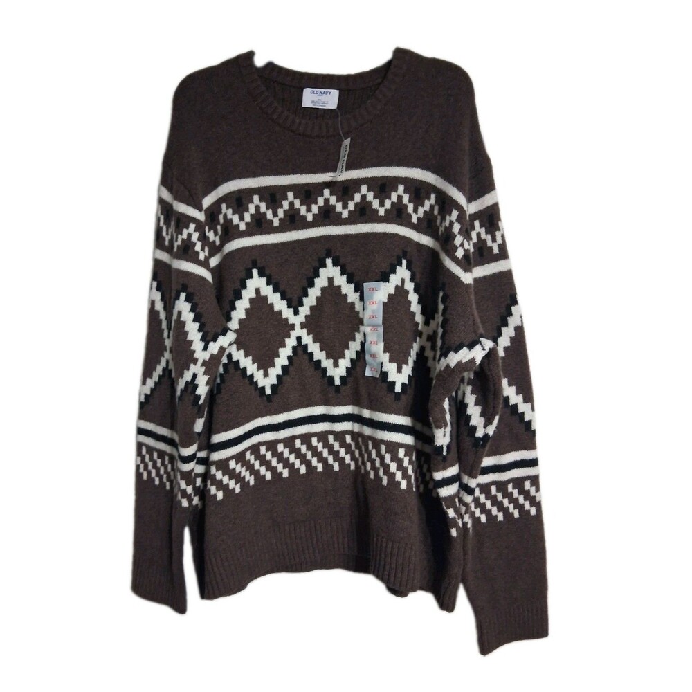 NWT Men's Old Navy SoSoft Crewneck Sweater Size XXL Brown